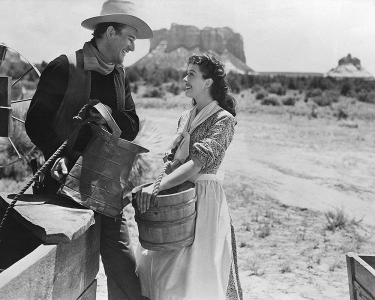 A photo of John Wayne from the movie Angel and the Bad Man showing one of the films made in Sedona, AZ