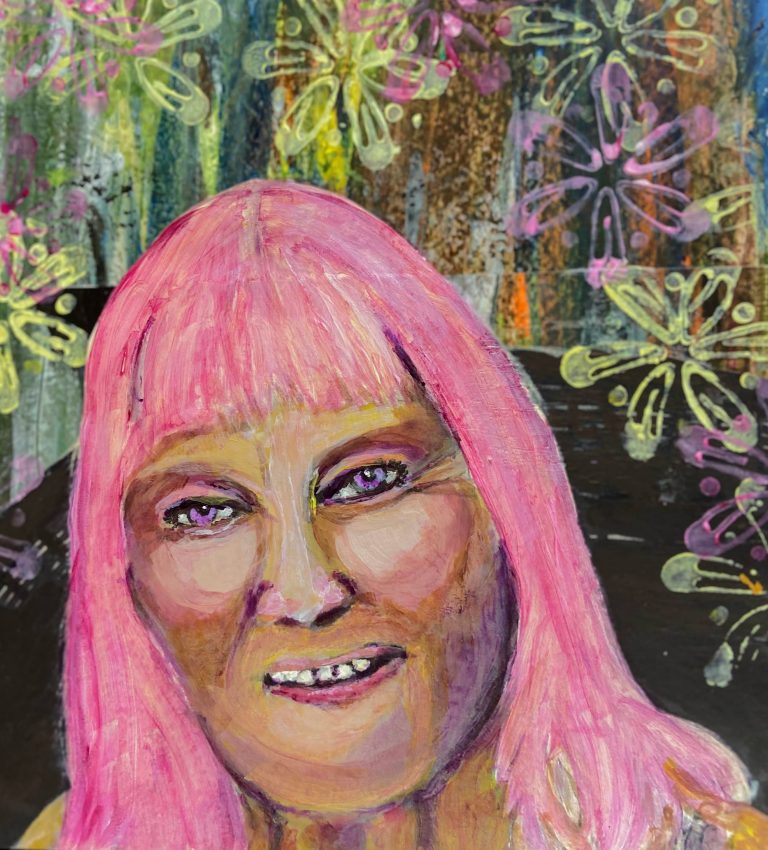 In My Studio This Week – How to Create a Bold Mixed-Media Portrait