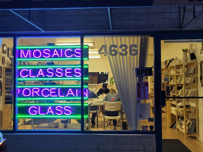 Storefront photo of The Mosaic Guys shop in downtown Tucson