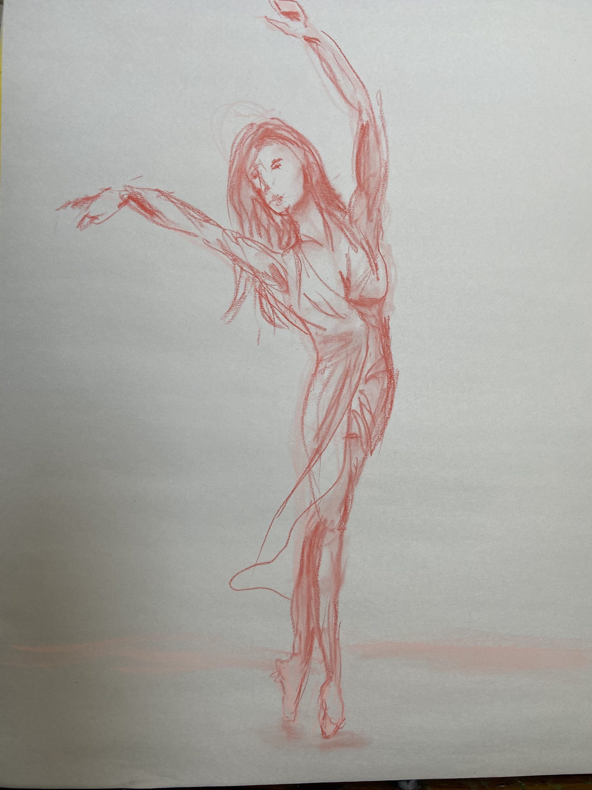 Gesture sketch of a ballerina