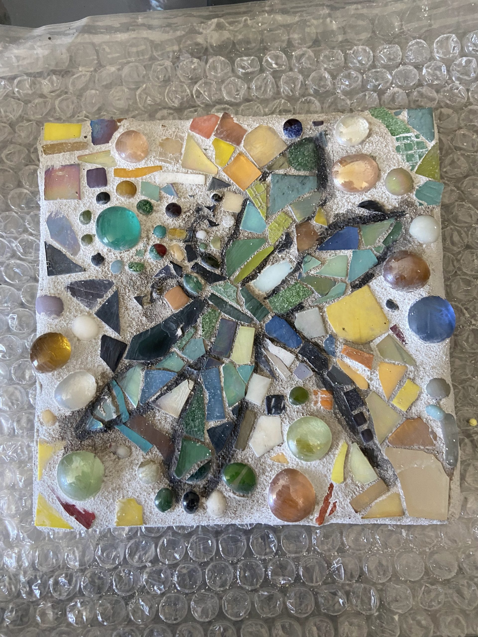 Mosaic tile of a dragonfly